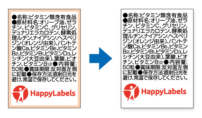 印刷可能範囲内に配置した場合のイメージ